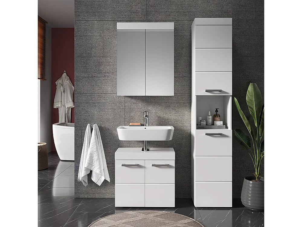 Meubles bain blanc 60x34x56 luna