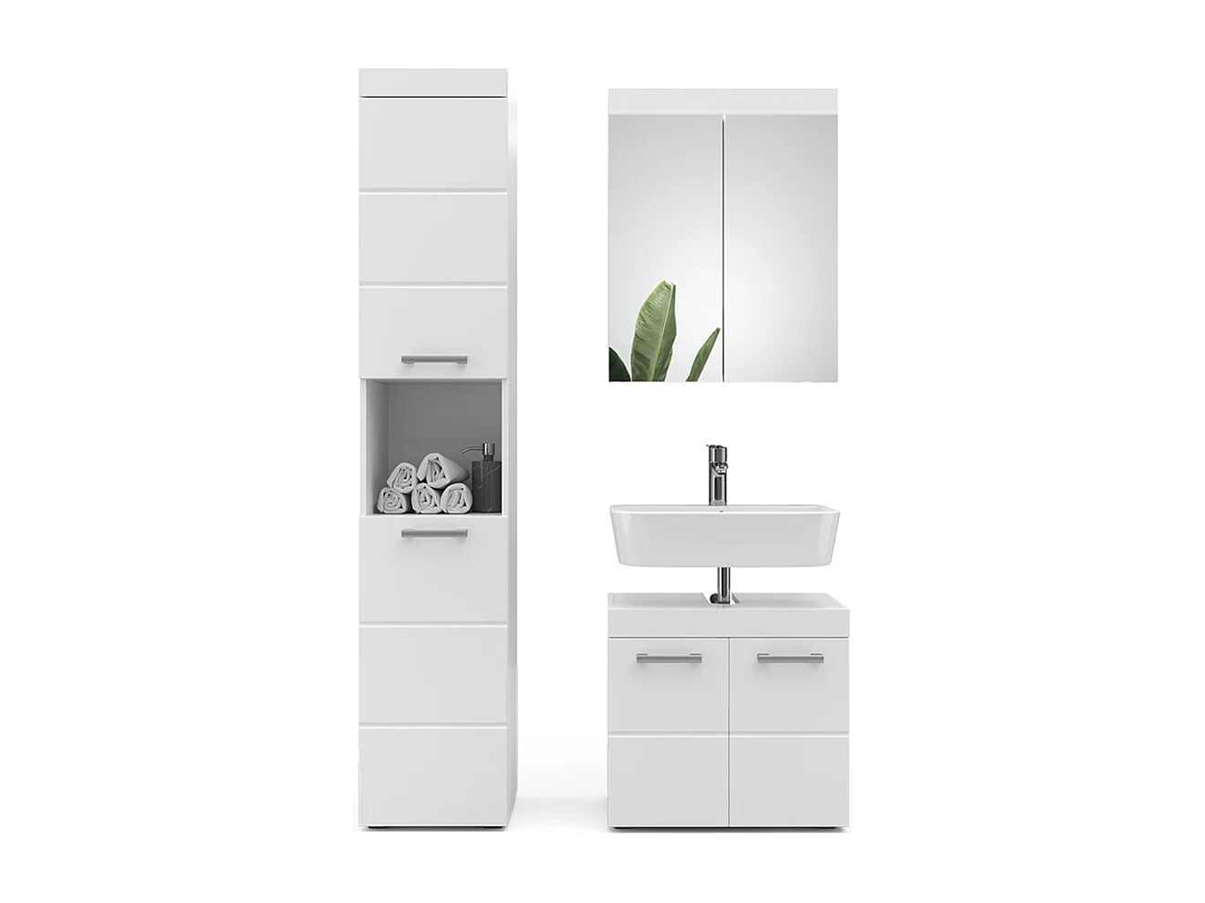 Meubles bain blanc 60x34x56 luna