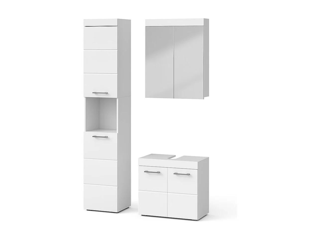 Set mobili bagno bianco 60x34x56 luna