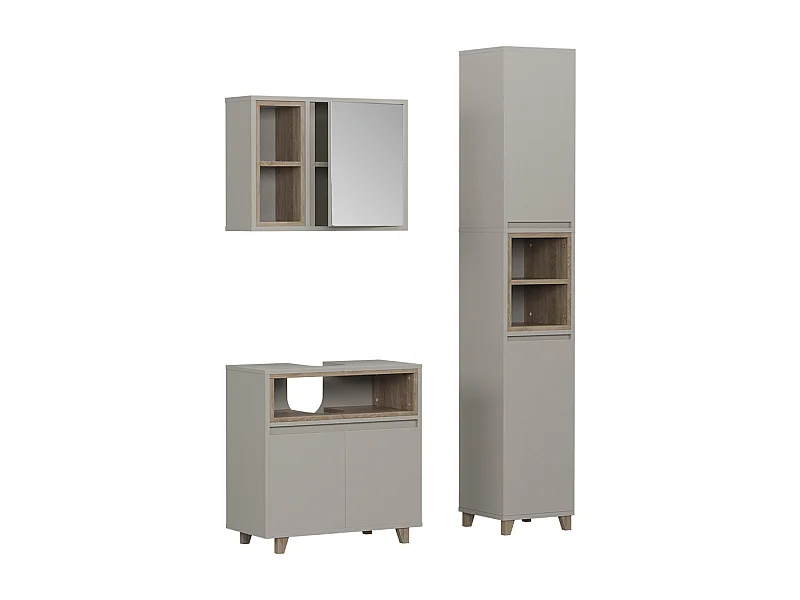 Meubles bain grège 60x30x61 elnor