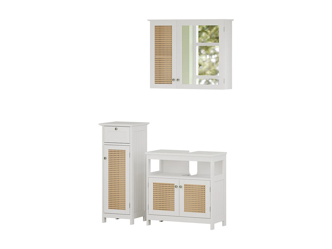 Badmöbel-Set weiß 60x30x60 rosario