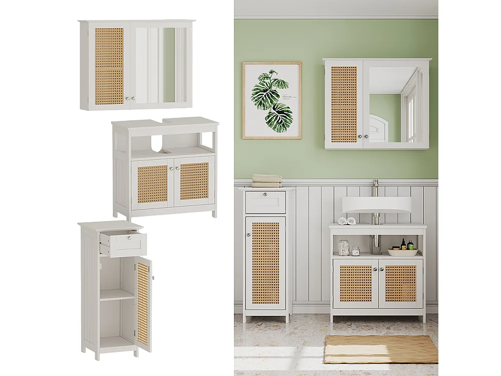 Badmöbel-Set weiß 60x30x60 rosario