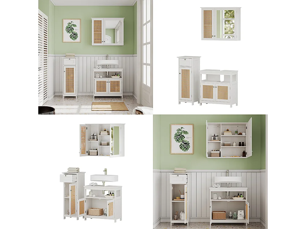 Badmöbel-Set weiß 60x30x60 rosario