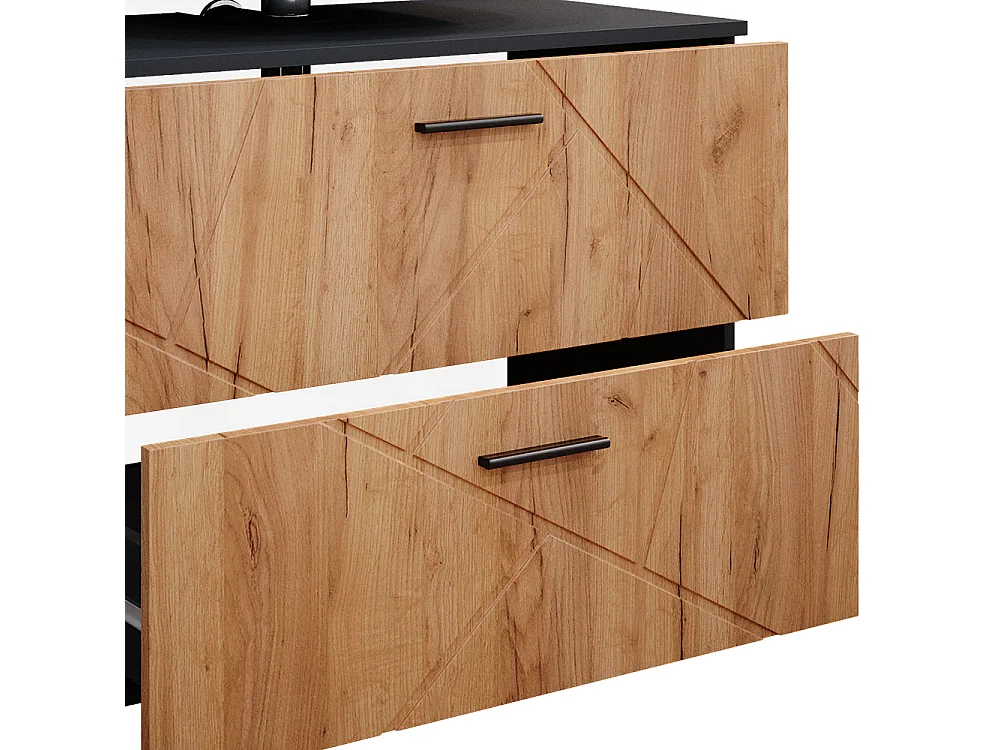 Meubles bain chêne doré/anthracite 80x41x58.6 irma