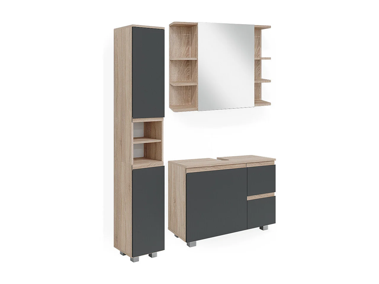 Meubles bain sonoma 80x33x60 j-shape