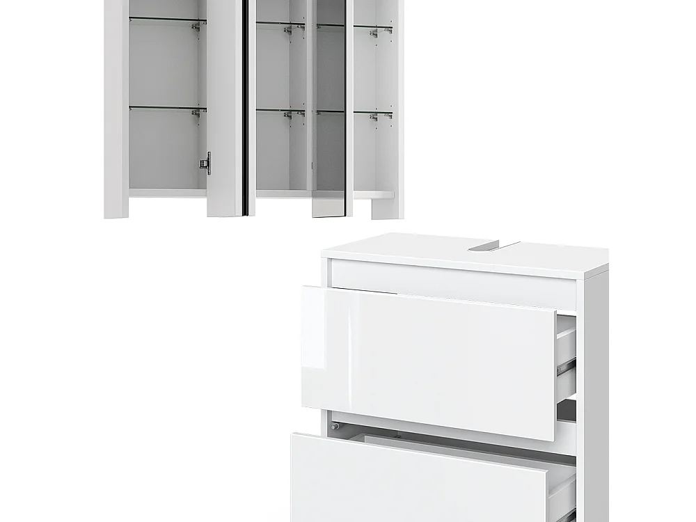 Meubles bain blanc 60x30x62 majest