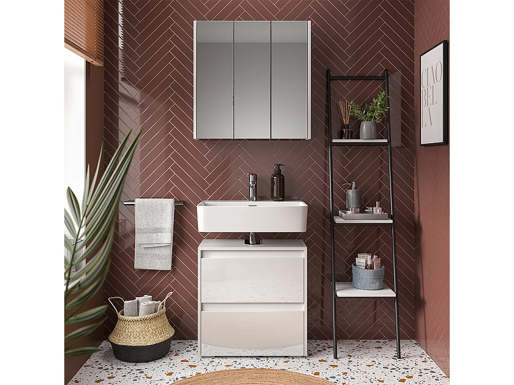 Conjunto de muebles de baño blanco 60x30x62 majest