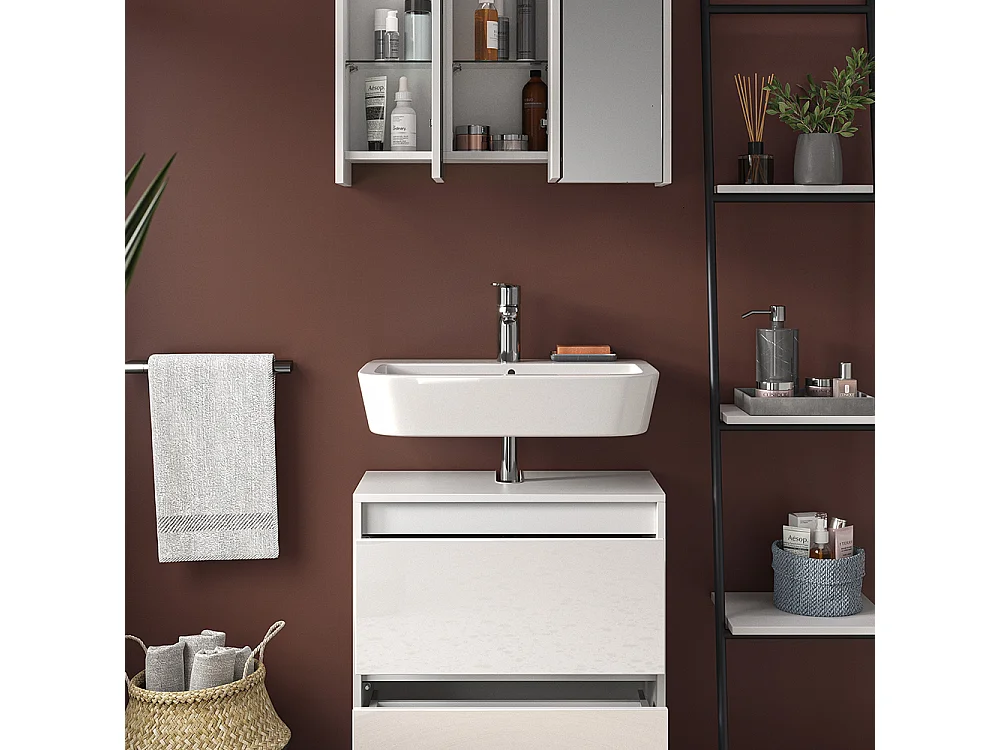 Conjunto de muebles de baño blanco 60x30x62 majest