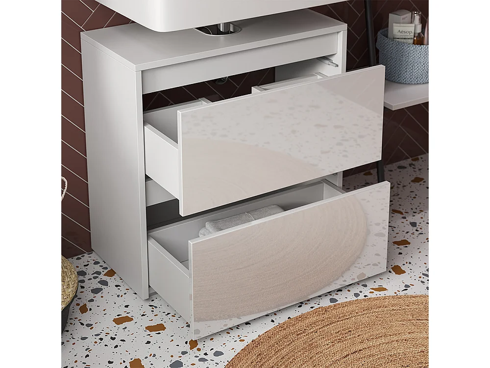 Meubles bain blanc 60x30x62 majest