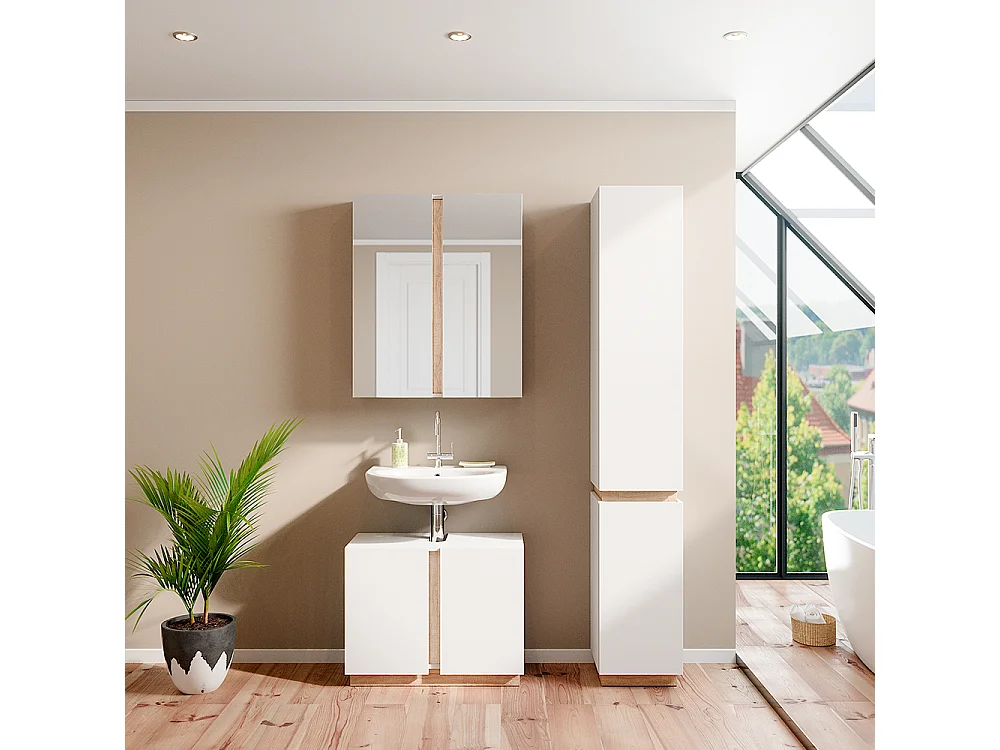 Meubles bain blanc 70x34x55 gloria