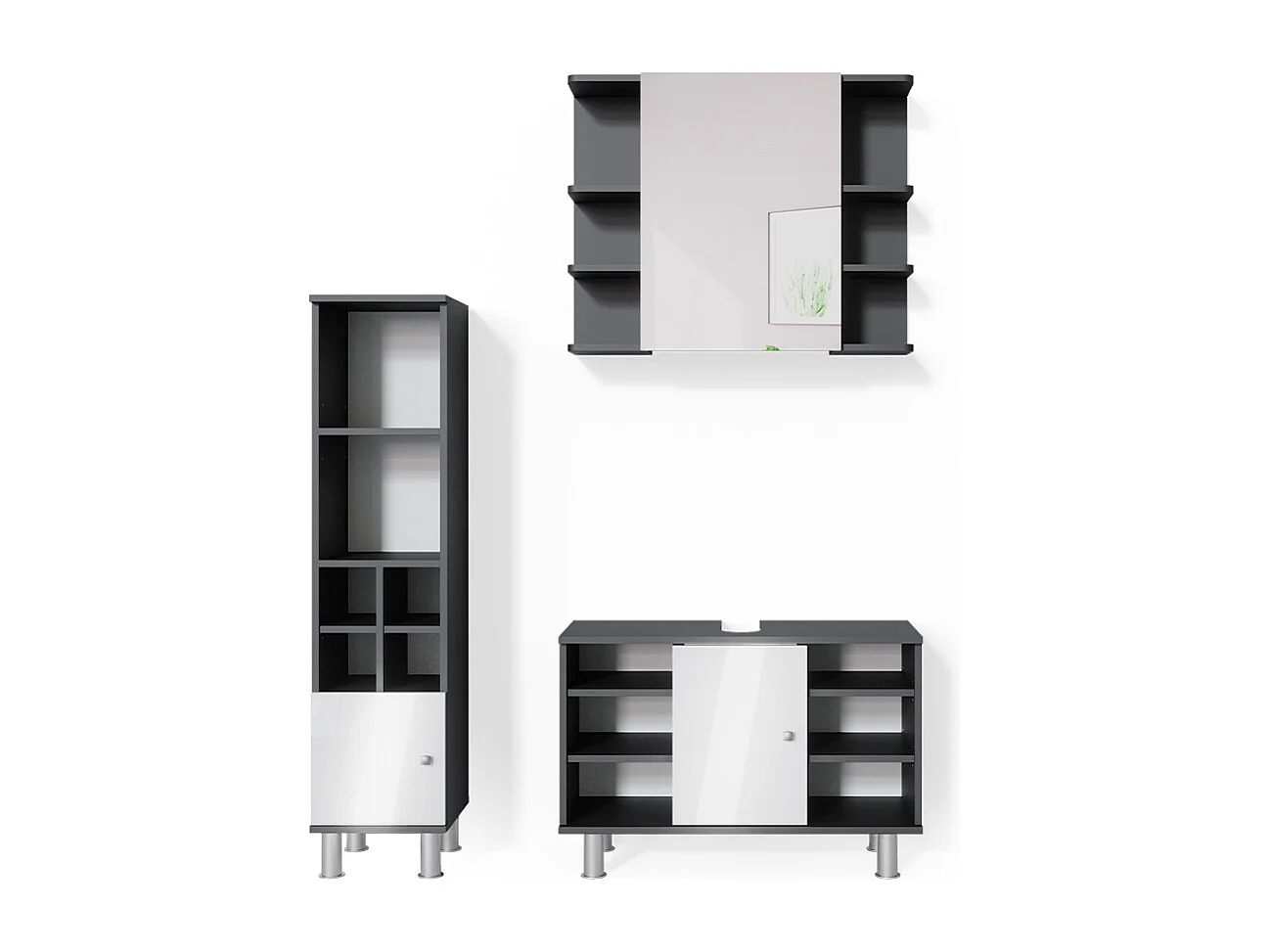 Meubles bain anthracite 60x32x54 fynn