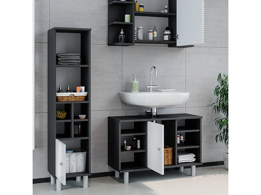Meubles bain anthracite 60x32x54 fynn