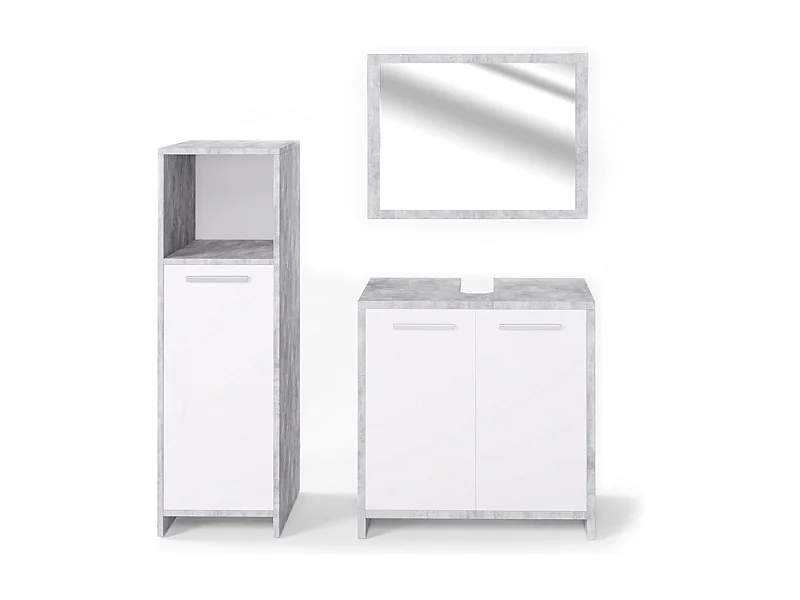 Conjunto de móveis de casa de banho betão 58x33x60 kiko