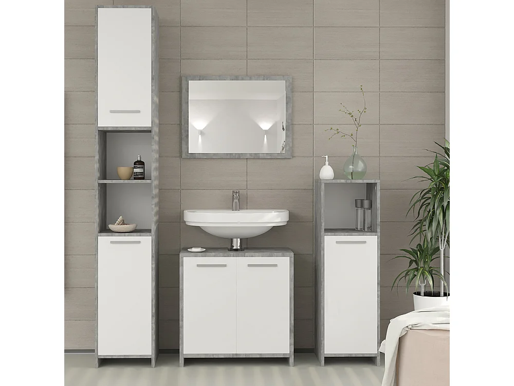 Conjunto de muebles de baño hormigón 58x33x60 kiko