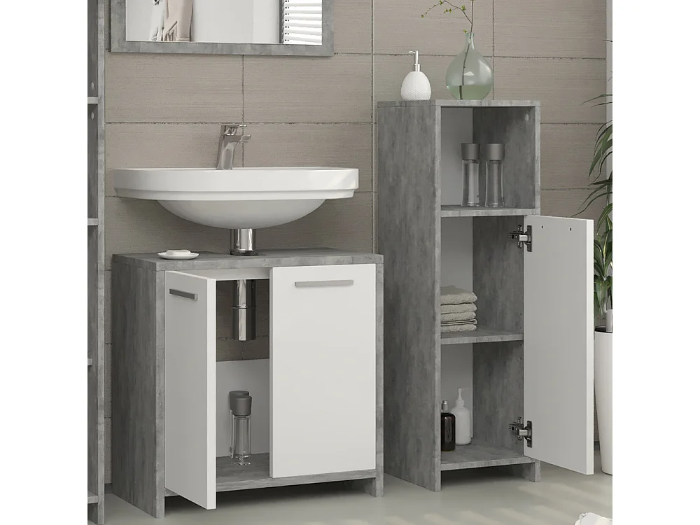 Conjunto de muebles de baño hormigón 58x33x60 kiko