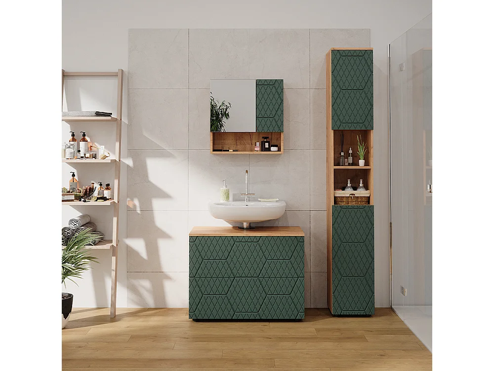 Meubles bain vert/force de lor chêne 80x41x58.6 irma