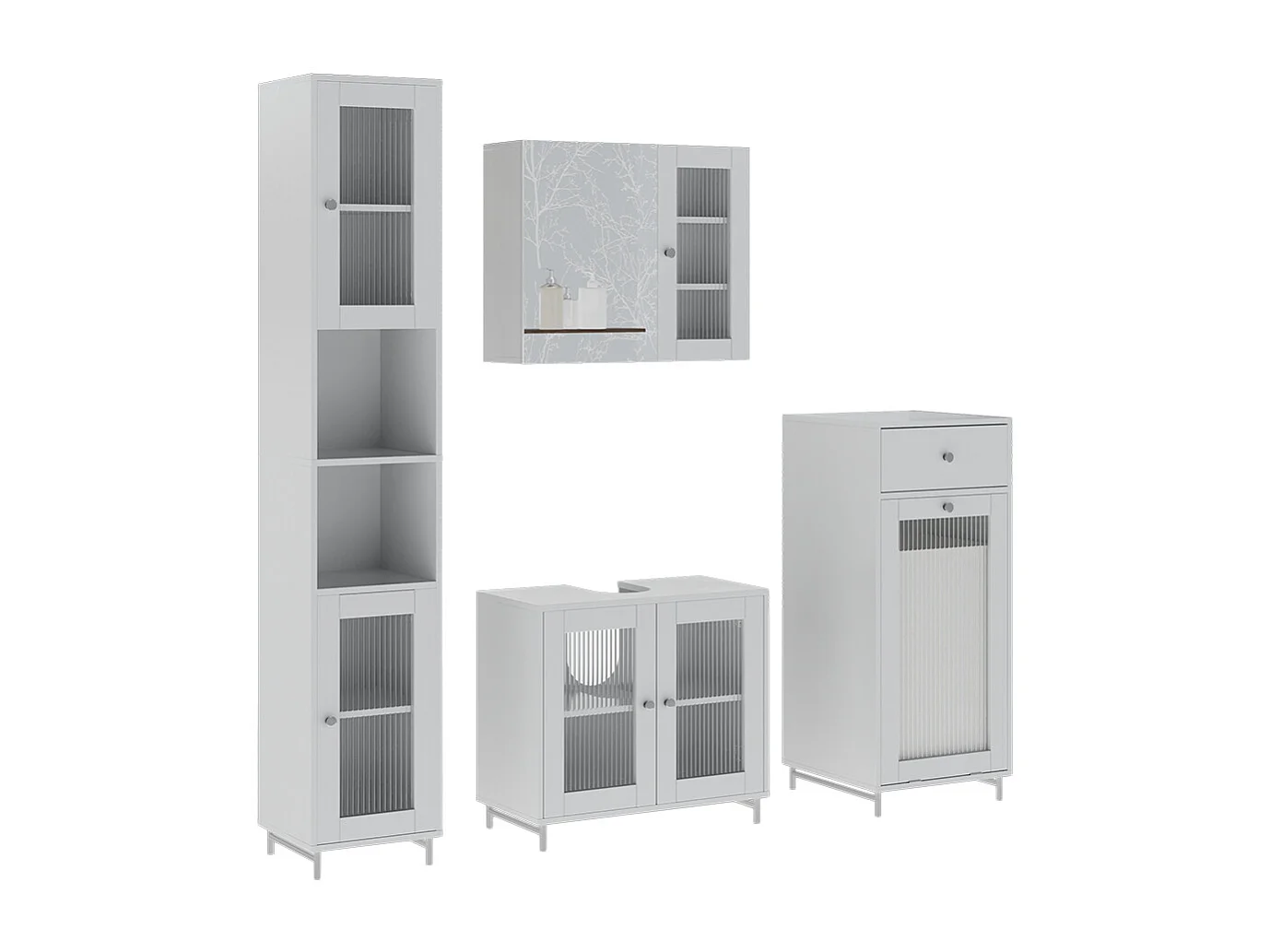 Set di mobili da bagno bianco 60x30x58 malte