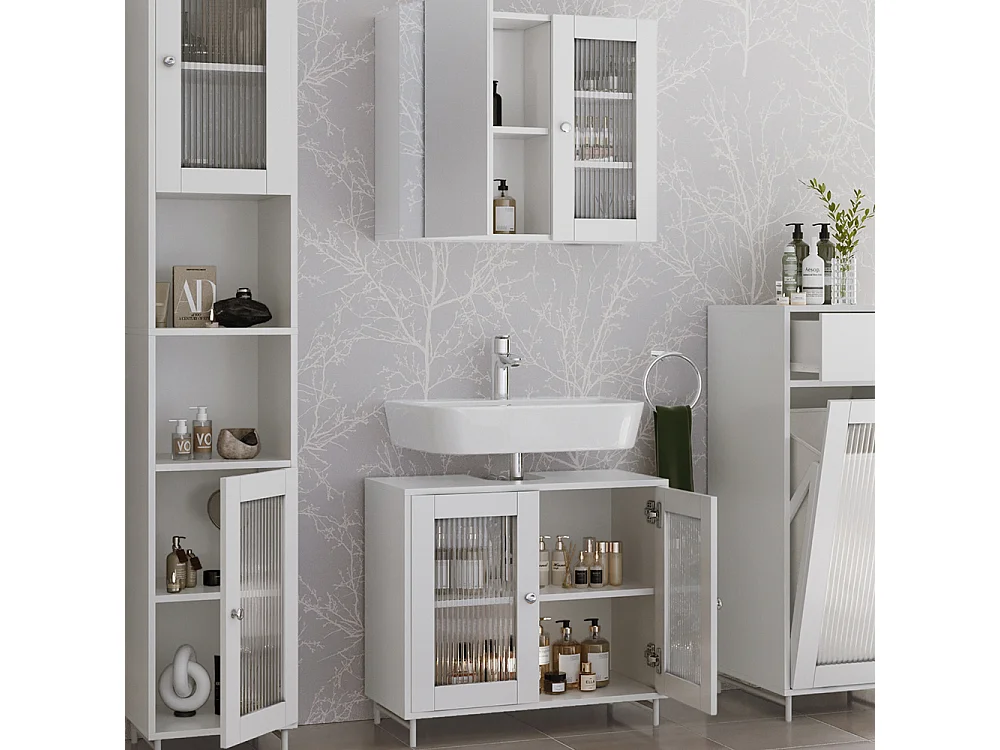 Meubles bain blanc 60x30x58 malte