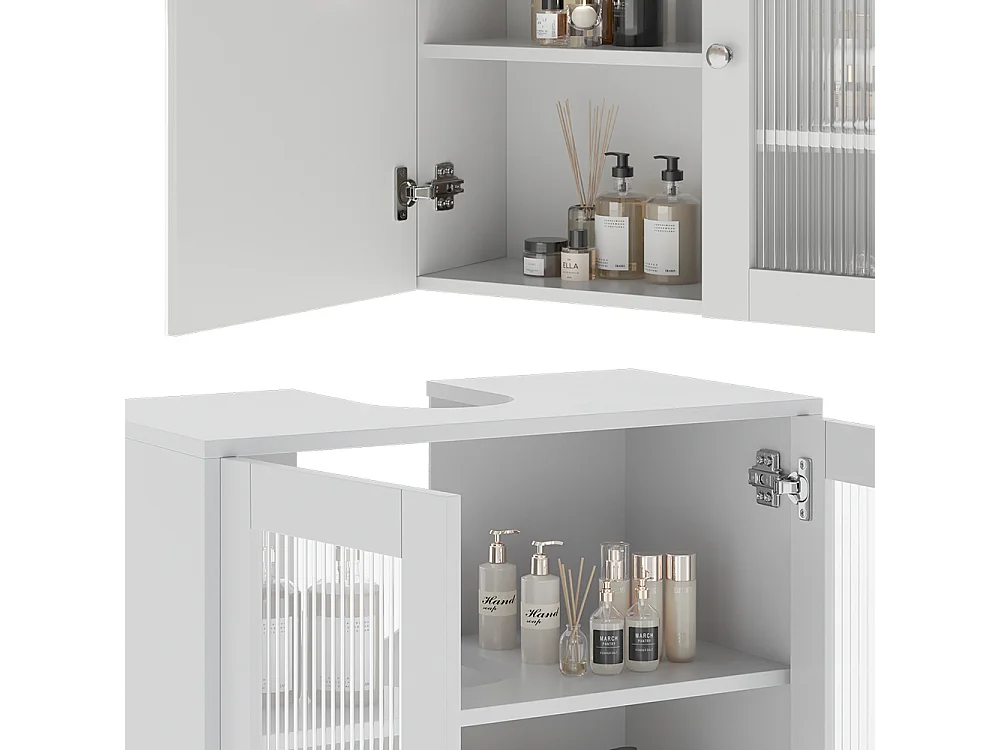 Meubles bain blanc 60x30x58 malte