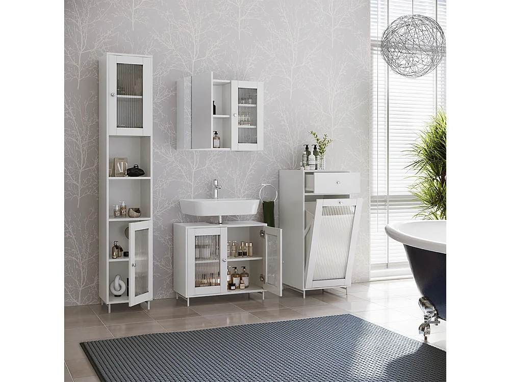 Meubles bain blanc 60x30x58 malte