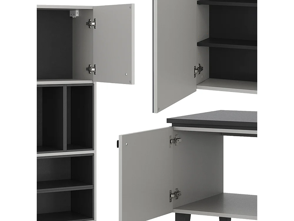 Conjunto de muebles de baño gris 80x50x79 gerta