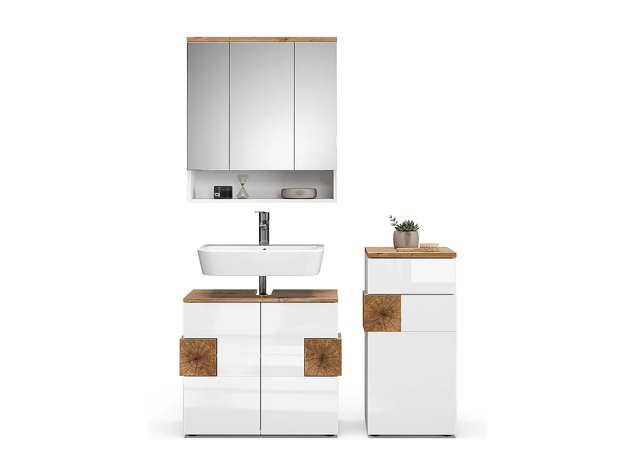 Meubles bain blanc 73x37x64 eden