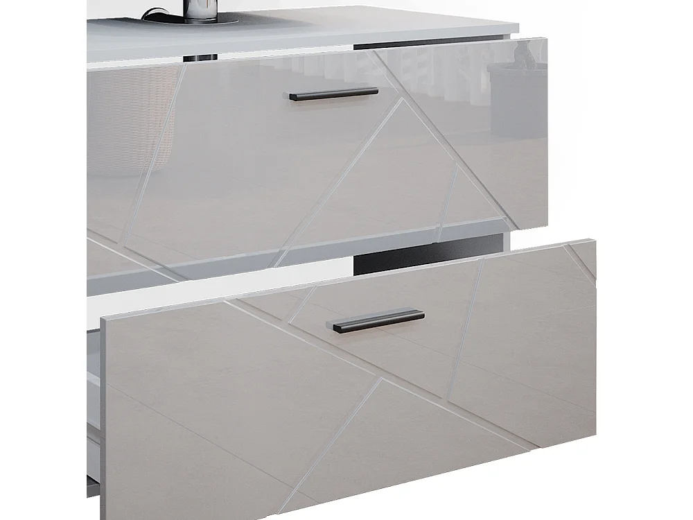 Meubles bain blanc haute brillance 80x41x58 irma