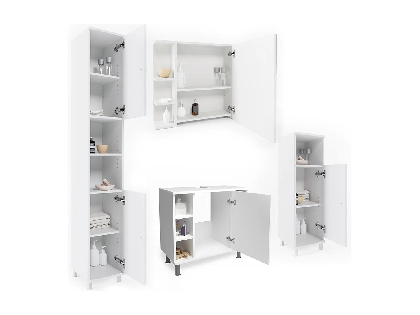 Meubles bain blanc 60x32x54 fynn