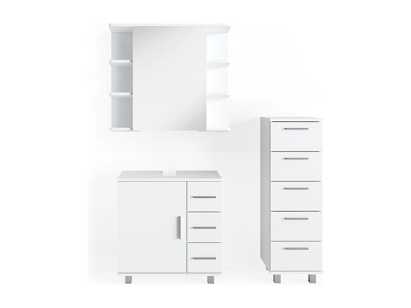 Meubles bain blanc 60x33x60.8 ilias