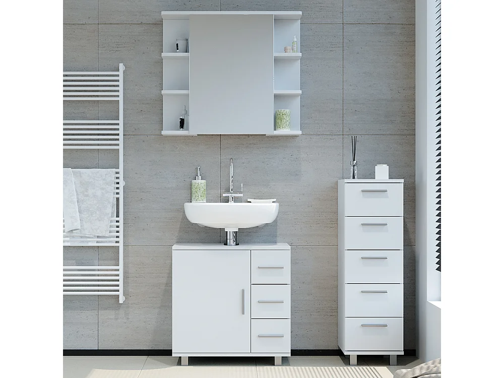 Meubles bain blanc 60x33x60.8 ilias
