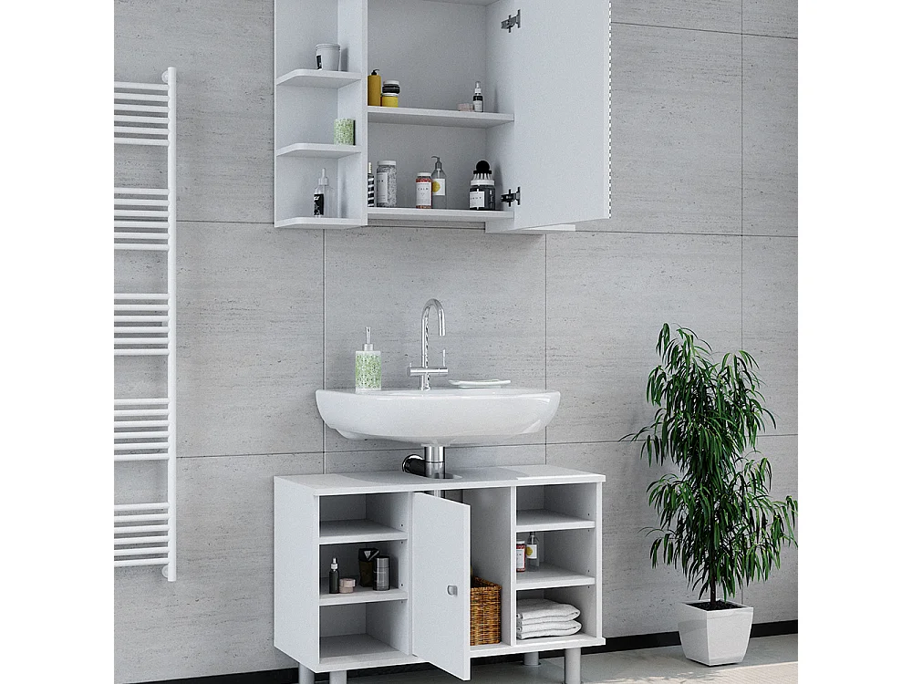 Meubles bain blanc 60x32x54 fynn