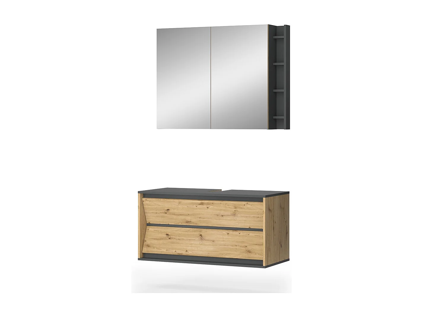 Badmöbel-Set anthrazit/artisan 100x45x50 edelin