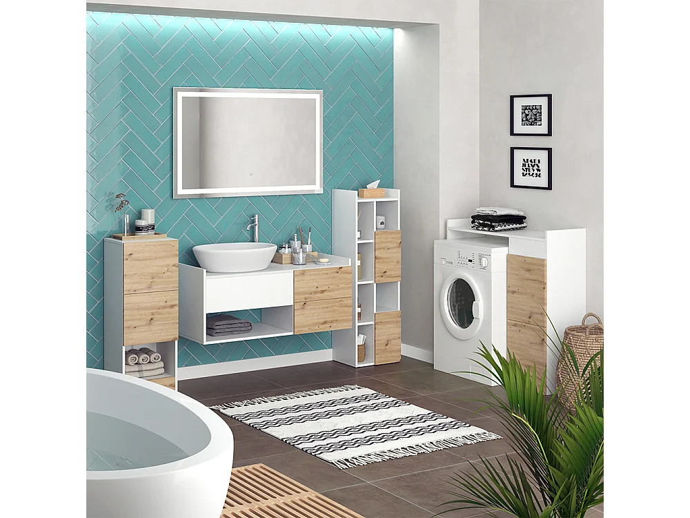 Badmöbel-Set weiß 105x43x45 alf