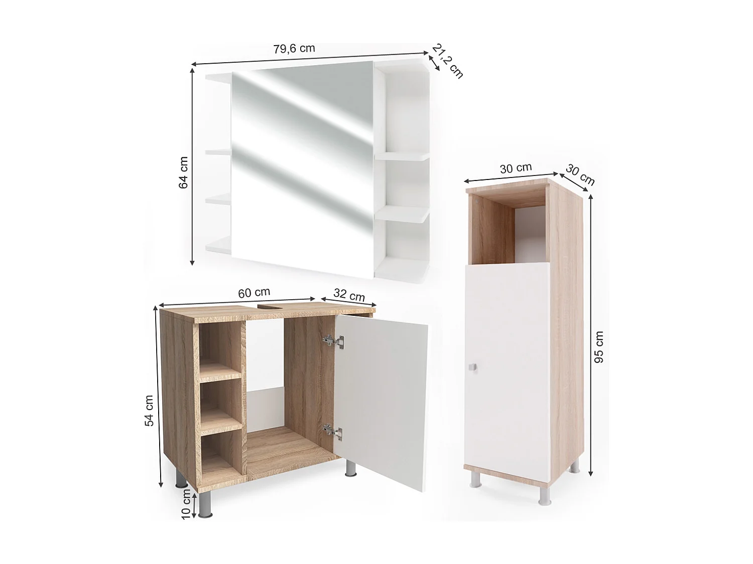 Meubles bain sonoma 60x32x54 fynn