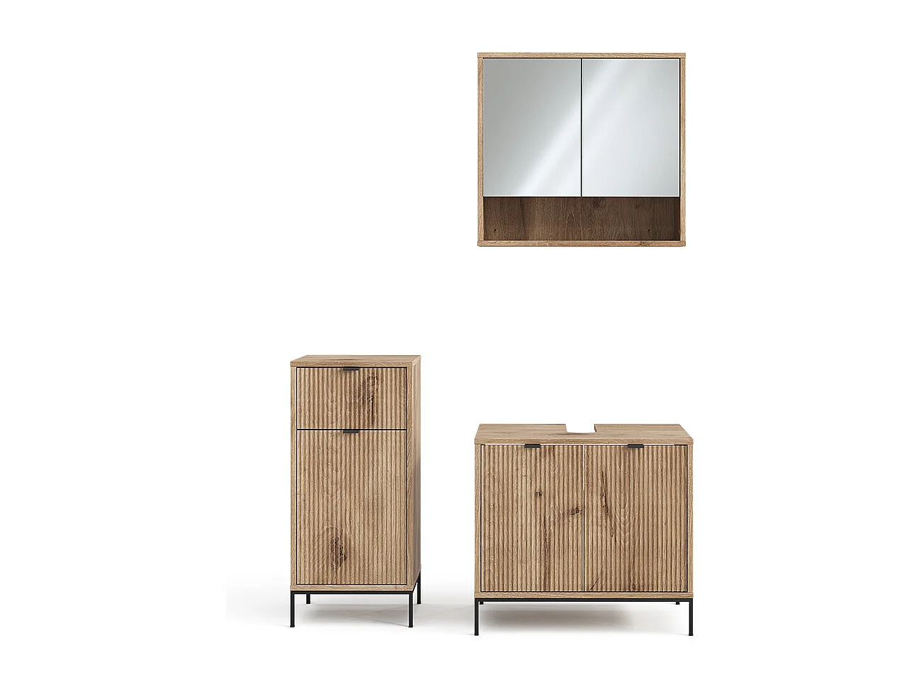 Meubles bain chêne viking 70x45x63 eliza