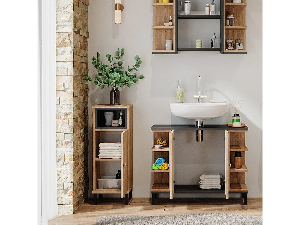 Meubles bain sonoma 79.6x32x64 aquis