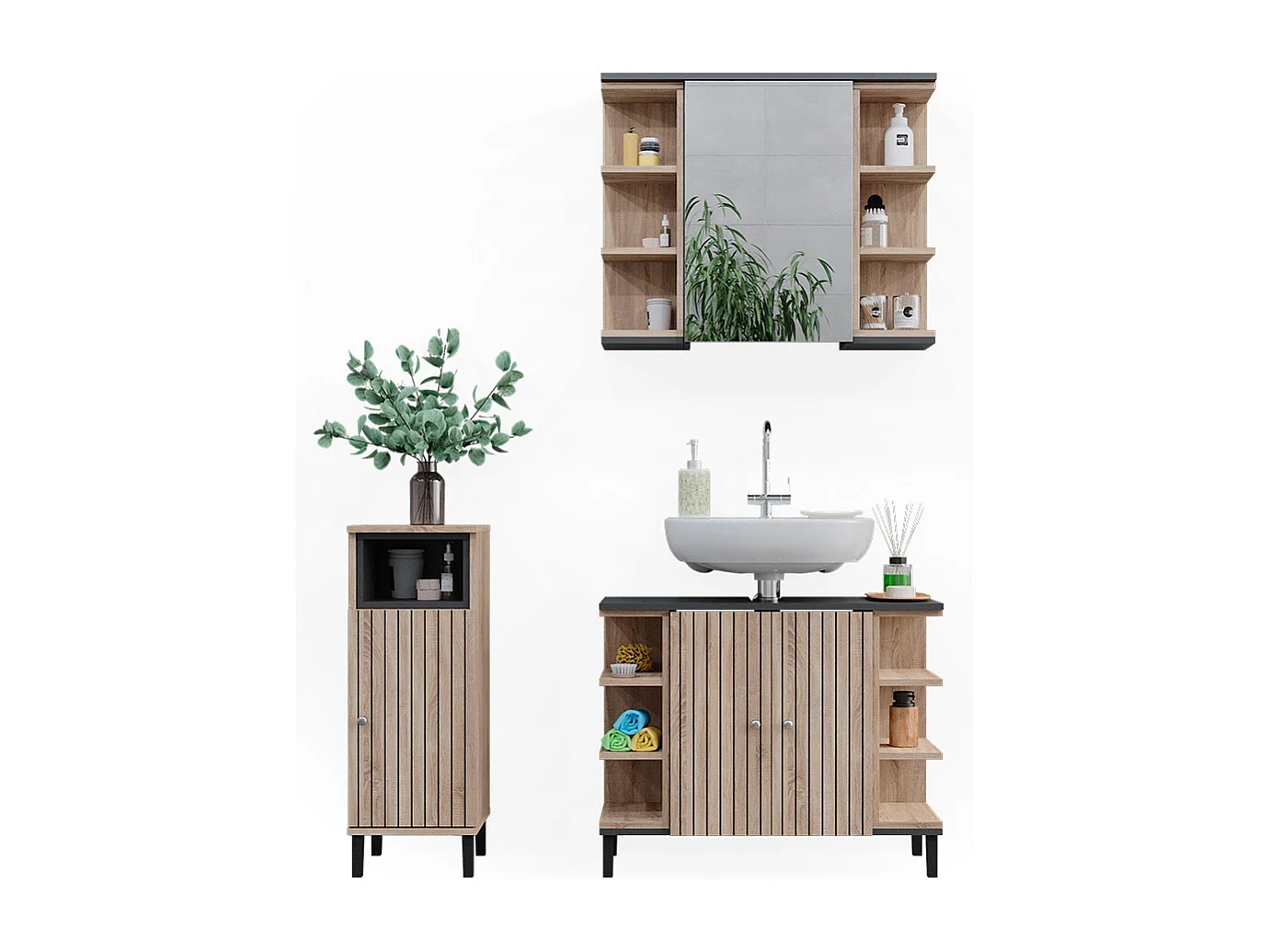 Meubles bain sonoma 79.6x32x64 aquis