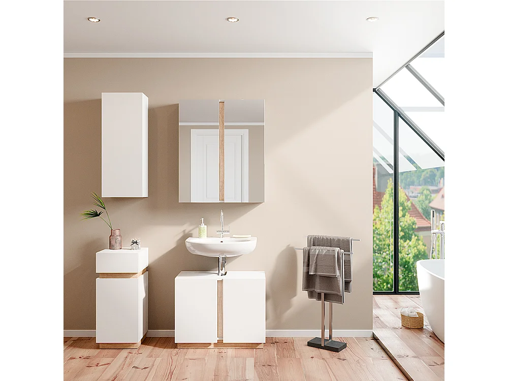 Meubles bain blanc 70x34x55 gloria