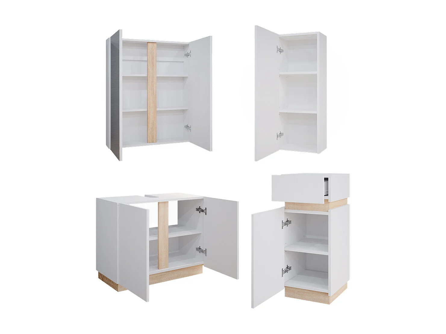 Meubles bain blanc 70x34x55 gloria