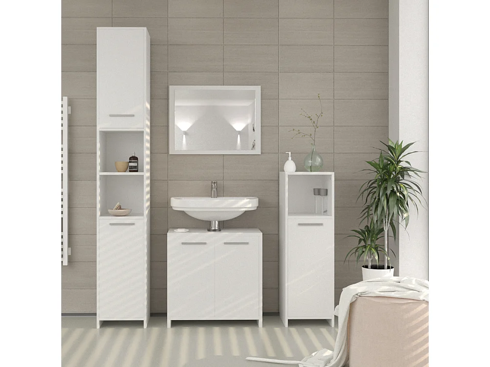 Conjunto de muebles de baño blanco 58x33x60 kiko