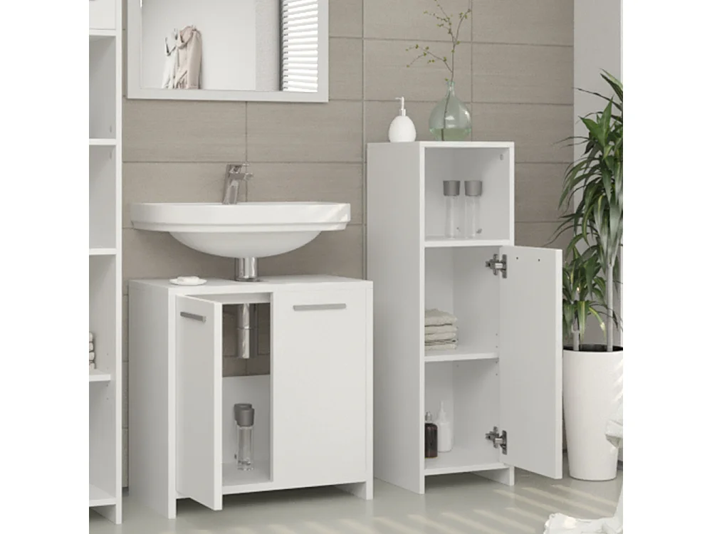 Meubles bain blanc 58x33x60 kiko