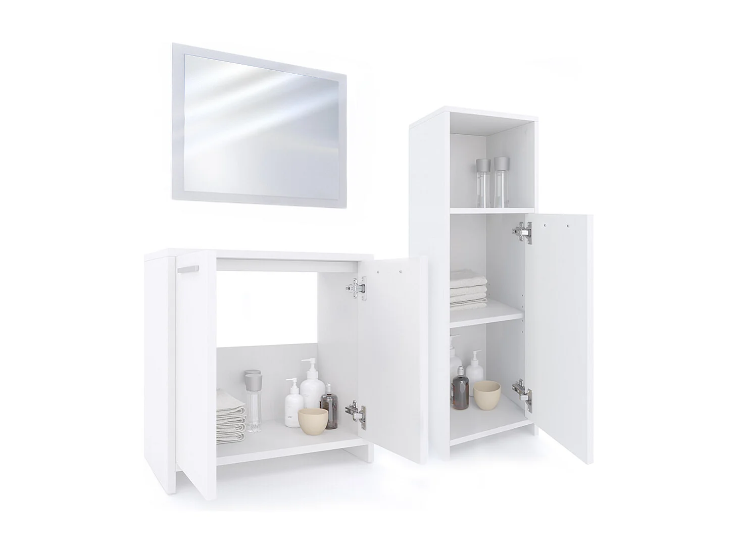 Meubles bain blanc 58x33x60 kiko