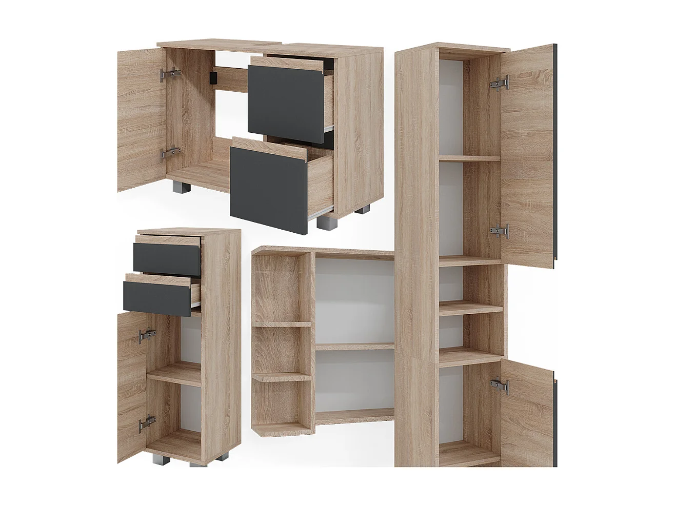 Meubles bain sonoma 80x33x60 j-shape