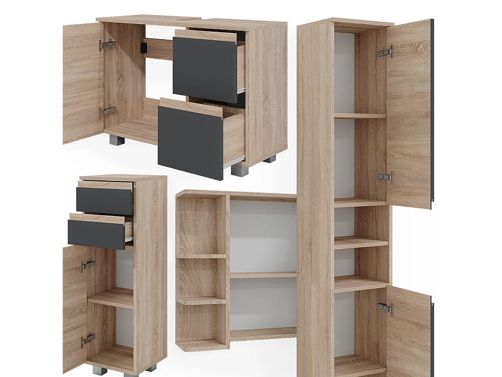 Meubles bain sonoma 80x33x60 j-shape