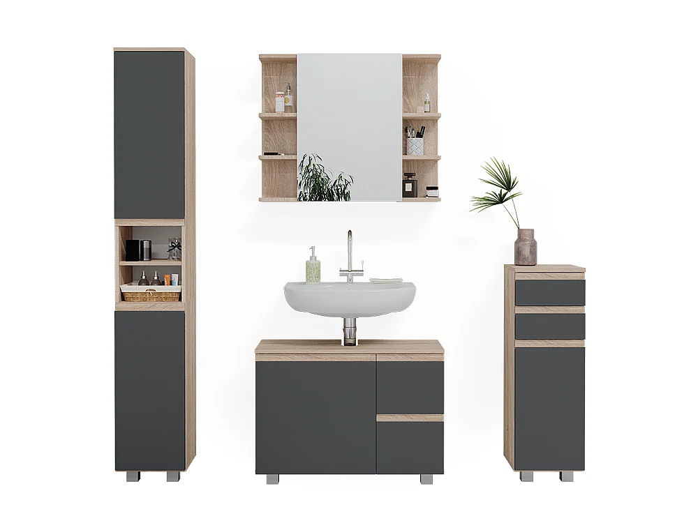 Meubles bain sonoma 80x33x60 j-shape