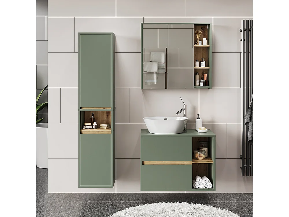 Ensemble de meubles de salle de bain vert/artisan 80x46x60 viola