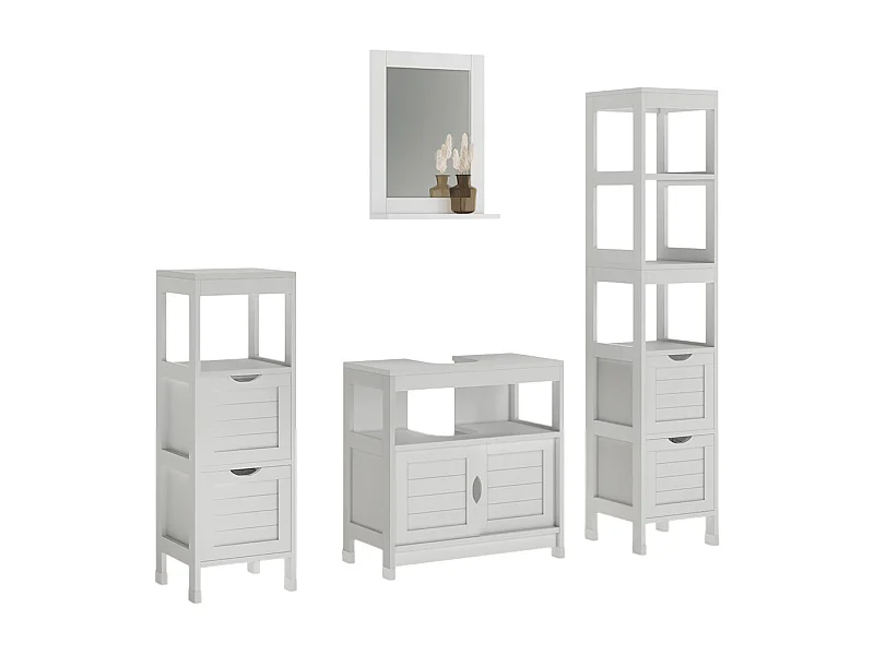 Set di mobili da bagno bianco 60x30x60 vilda