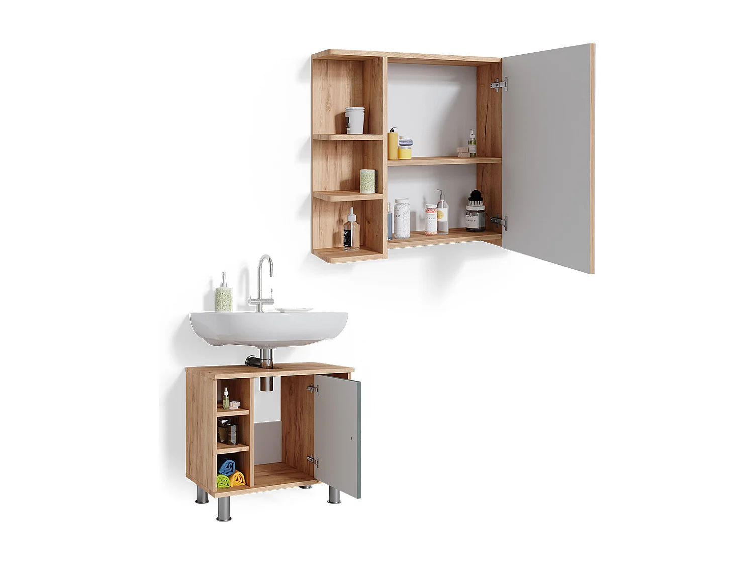 Badmöbel-Set grün 60x32x54 fynn