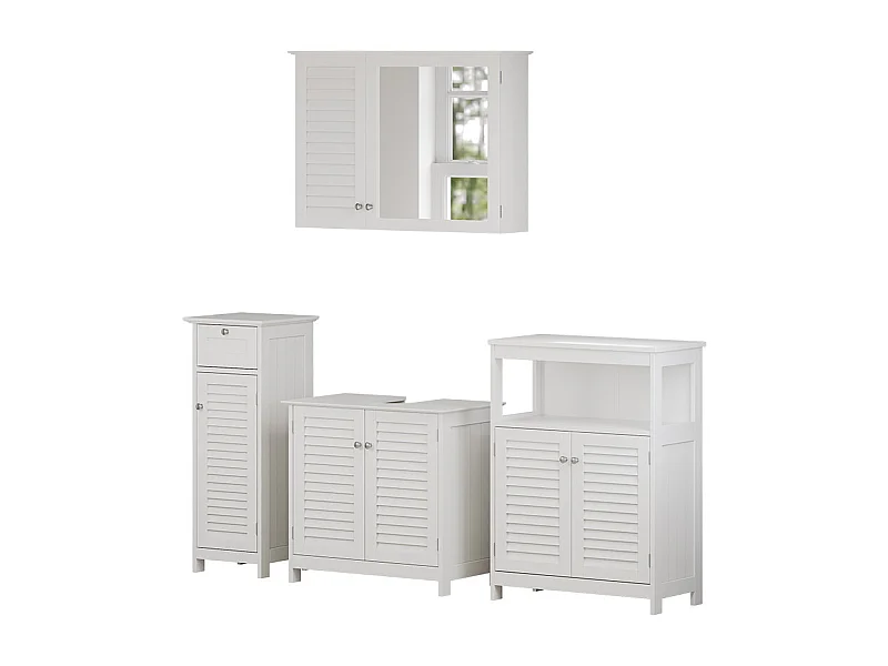 Badmöbel-Set weiß 60x35x58 riad