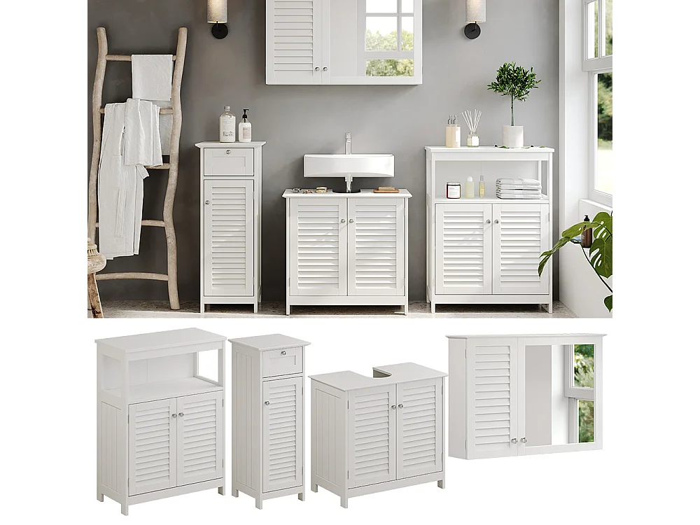 Badkamermeubelset wit 60x35x58 riad